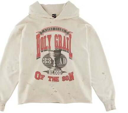 Saint Mxxxxxx x Denim Tears Holy Grail Hoodie – Grey