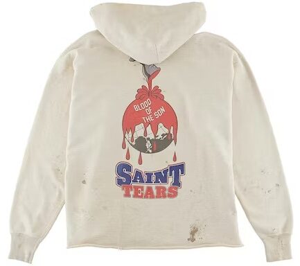 Saint Mxxxxxx x Denim Tears Holy Grail Hoodie – Grey